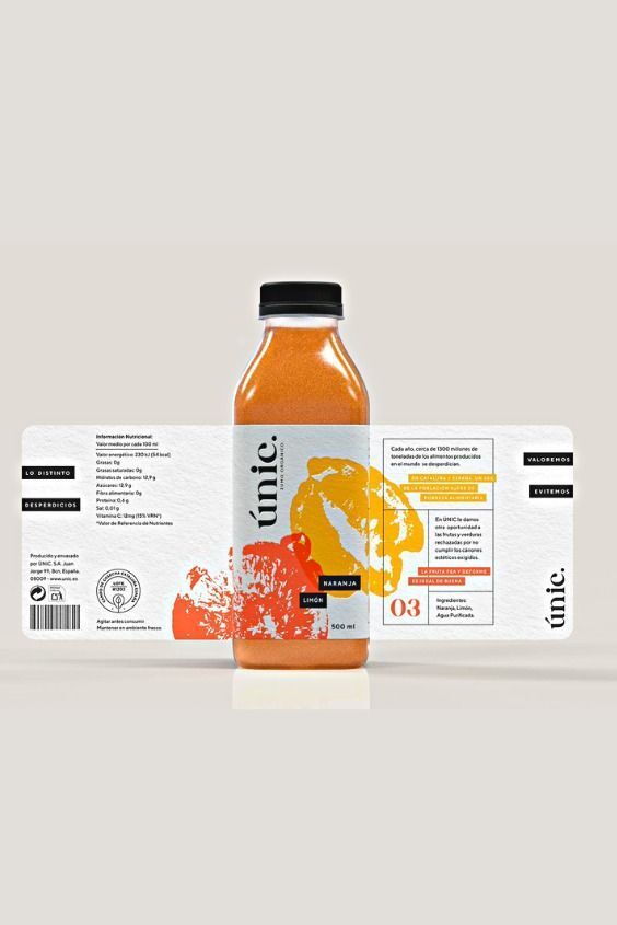 Orange juice label design